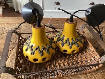 Vintage en retro Gele Hanglampen Set beschikbaar voor biedingen