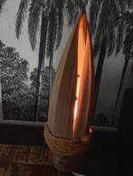 Vintage Tikkie Hawaïaanse boomstam bananenblad lamp, Huis en Inrichting, Lampen | Hanglampen, Ophalen of Verzenden, Minder dan 50 cm