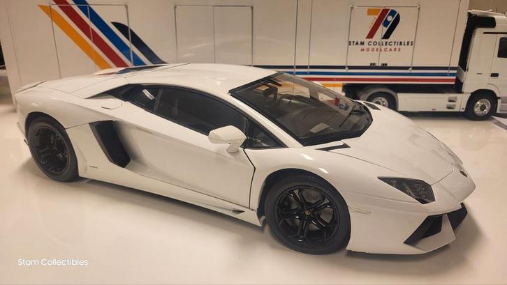 Pocher Lamborghini Aventador LP 700-4 Bianco Isis 1/8, Hobby en Vrije tijd, Modelauto's | 1:5 tot 1:12, Zo goed als nieuw, Auto