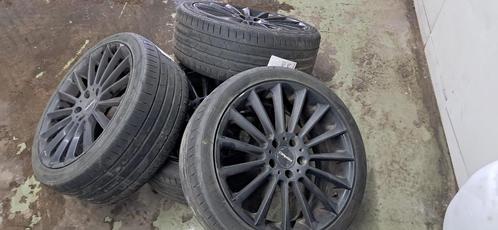 4 velgen met banden, Auto-onderdelen, Banden en Velgen, Banden en Velgen, Zomerbanden, 18 inch, 225 mm, Bestelwagen, Gebruikt