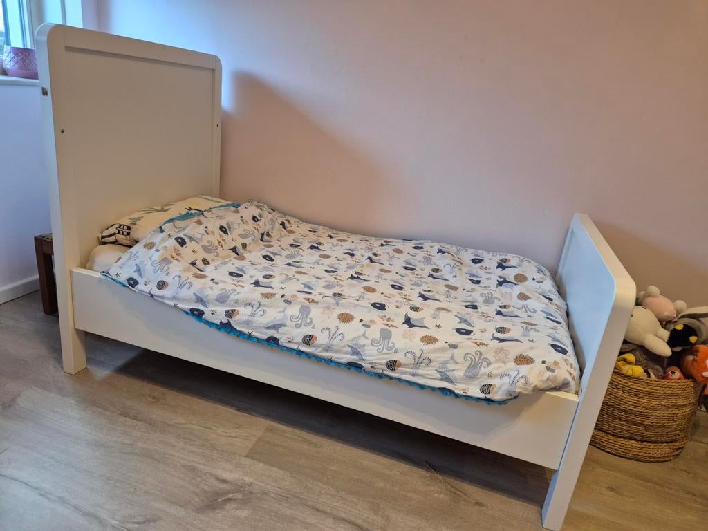 Ledikant peuterbed kidsmill, Kinderen en Baby's, Kinderkamer | Bedden, Gebruikt, Minder dan 140 cm, 70 tot 85 cm, Matras, Ophalen