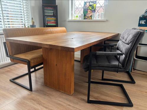 Eetkamertafel met 2 stoelen. LOS MOGELIJK!, Huis en Inrichting, Tafels | Eettafels, Zo goed als nieuw, 50 tot 100 cm, 200 cm of meer