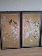 Chinees Schilderij met Vogels en Bloemen, Antiek en Kunst, Kunst | Schilderijen | Klassiek, Ophalen