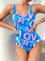 Sportief badpak. Blauw roze 38 40 42 44 badmode strandmode, Ophalen of Verzenden, Nieuw, Blauw, Badpak