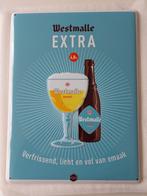 Westmalle extra bier metalen wandbord, origineel, Met relief, Verzamelen, Biermerken, Nieuw, Overige merken, Reclamebord, Plaat of Schild