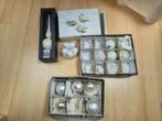 Klassieke witte kerstversiering ca. 25 delen wit zilver beig, Ophalen, Gebruikt