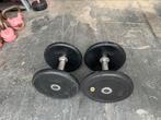 2 x 9 kg m&f rubberen dumbells dumbell set gewichten, Sport en Fitness, Fitnessmaterialen, Dumbbell, Gebruikt, Dumbells, 2 x 9 kg