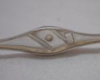 Zilveren modernist K&L broche nr.1706, Sieraden, Tassen en Uiterlijk, Broches, 4 tot 7 cm, Verzenden, Zo goed als nieuw, Zilver