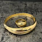 18 karaat gouden armband met ring set, Ophalen of Verzenden, Nieuw, Goud