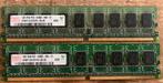 2 x Hynix 1GB DDR2 SDRAM modules, Computers en Software, RAM geheugen, Gebruikt, Ophalen of Verzenden, DDR2, Desktop