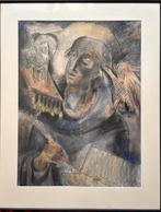 Henri Jonas gouache Johannes de Evangelist, Antiek en Kunst, Ophalen of Verzenden