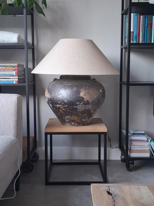 Teab: XXL kruik lamp incl kap, Huis en Inrichting, Lampen | Vloerlampen, Zo goed als nieuw, Minder dan 100 cm, Ophalen