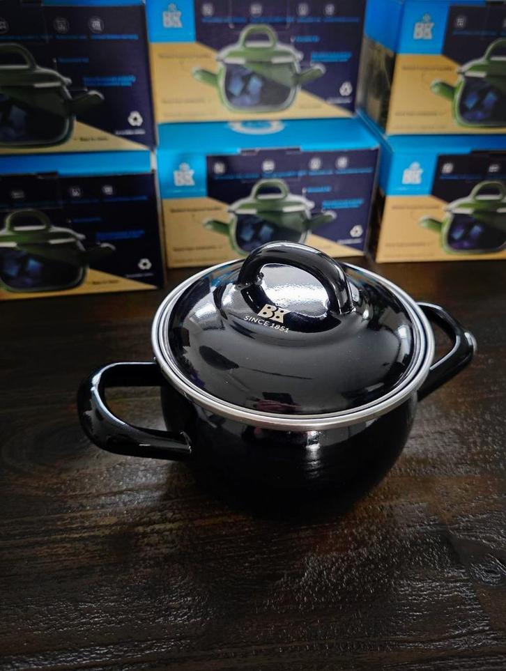 6x BK Dutch Oven Indigo Mini 10 - Black, Huis en Inrichting, Keuken | Potten en Pannen, Nieuw, Pannenset, Overige materialen, Ophalen of Verzenden
