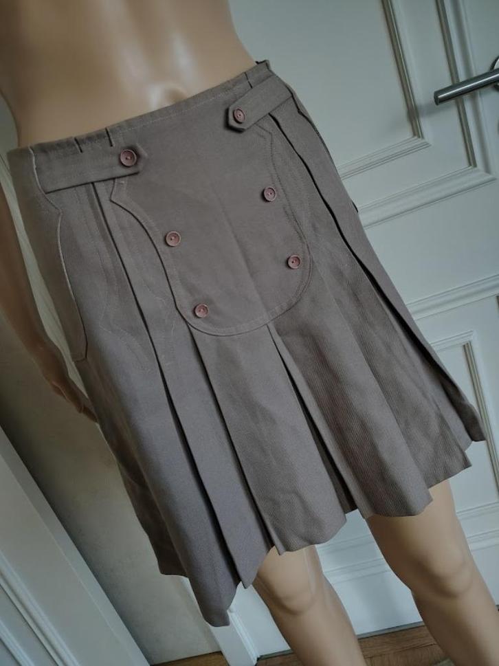 Vintage mooie rok versierd met knopen, Kleding | Dames, Rokken, Zo goed als nieuw, Maat 36 (S), Onder de knie, Verzenden