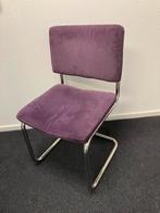 Paarse Stoel met Chromen Frame, Ophalen, Gebruikt, Overige kleuren, Gipsen