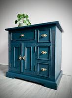 Robuuste kast | Donkerblauw/ -groen, gerestyled, Ophalen, Zo goed als nieuw
