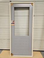 Meranti Achter, Balkondeur schuur deur met kozijn HARDHOUT, 215 cm of meer, Nieuw, Ophalen of Verzenden, Buitendeur
