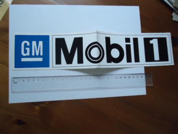 sticker oud MOBIL 1 groot GM auto Opel car oil olie race beschikbaar voor biedingen
