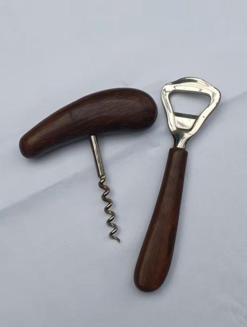 Kurkentrekker  en Flesopener met houten handvat, Huis en Inrichting, Keuken | Keukenbenodigdheden, Nieuw, Ophalen of Verzenden
