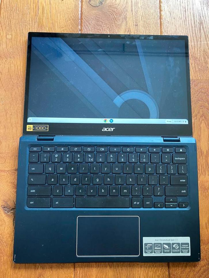 Acer Chromebook Spin 513 - Touchscreen, Computers en Software, Chromebooks, Zo goed als nieuw, 14 inch, 4 GB of minder, 32 GB of minder