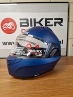 Shark evo gt systeemhelm, mat blue, maat S en M, Motoren, Ophalen of Verzenden, Tweedehands, Systeemhelm, Shark