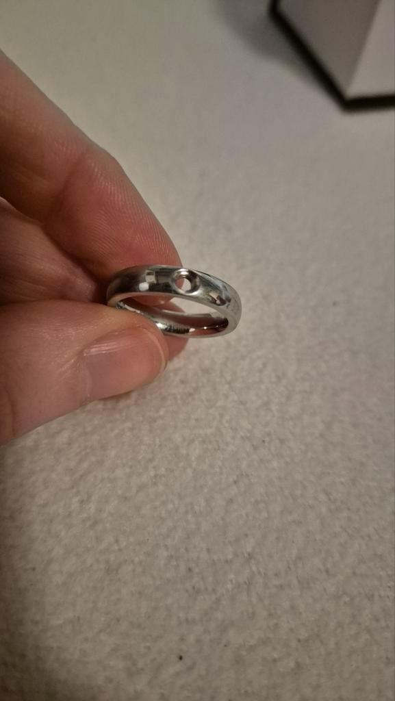 Melano ringen met steentjes - twisted, Sieraden, Tassen en Uiterlijk, Ringen, Zo goed als nieuw, Dame, Kleiner dan 17, Zilver