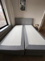 Grijze boxspring infinity 200 (Goossens), Ophalen, Gebruikt, Tweepersoons, 200 cm