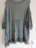 JURK MET KANT, Kleding | Dames, Jurken, Maat 46/48 (XL) of groter, Nieuw, Boven de knie, Groen