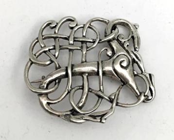 Broche sterling zilver Viking replica Denemarken Urnesstil beschikbaar voor biedingen