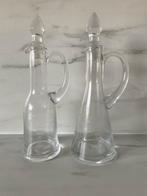 Glazen olie- en azijn-stel, Huis en Inrichting, Keuken | Servies, Glas of Glazen, Nieuw, Ophalen of Verzenden, Glas
