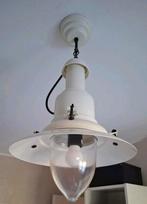 Hanglamp Wit, Huis en Inrichting, Lampen | Hanglampen, Gebruikt, Ophalen of Verzenden, Vintage / Industrieel, Metaal
