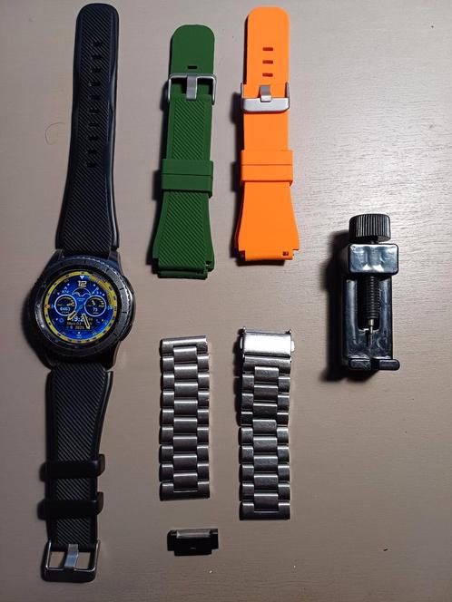Samsung Gear S3 Frontier, Sieraden, Tassen en Uiterlijk, Smartwatches, Gebruikt, Android, Zwart, Afstand, Calorieverbanding, Conditie