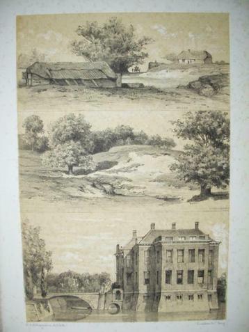 066/ Delen/  De Steeg  Midnachten/ Zijpenberg  / Litho 1876 beschikbaar voor biedingen