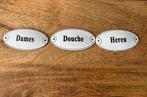 Leuke mooie emaille bordjes dames, douche, heren, Antiek en Kunst, Antiek | Emaille, Verzenden
