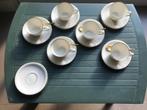 Koffiekopjes met schotel (6 stuks) en met lepeltjes, Huis en Inrichting, Keuken | Servies, Ophalen of Verzenden, Zo goed als nieuw