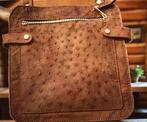 Nieuwe tas van echt struisvogelleer €150, Ophalen of Verzenden, Zo goed als nieuw