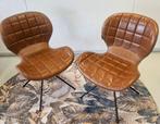 Zuiver OMG eetkamer stoel bruin PU leder 2 x NIEUW!!, Huis en Inrichting, Stoelen, Ophalen, Bruin, Leer, Zo goed als nieuw