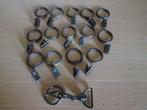 14 Gordijnhaken / clips Koperkleurig diameter 25 mm, Ophalen, Zo goed als nieuw, 50 tot 100 cm, Minder dan 100 cm