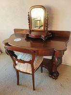 Kaptafel met spiegel en stoel., Huis en Inrichting, Ophalen, Zo goed als nieuw, 100 tot 150 cm, Minder dan 100 cm