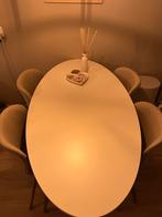 Witte ovale eettafel - Stijlvol en modern, Ophalen, Zo goed als nieuw