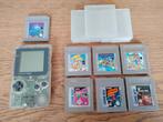 GameBoy Game Boy Pocket transparant + 7 games, Game Boy Pocket, Ophalen of Verzenden, Zo goed als nieuw, Met games
