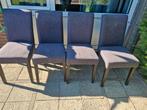 4 eetkamerstoelen antraciet leenbakker, Ophalen, Gebruikt, Vier, Stof