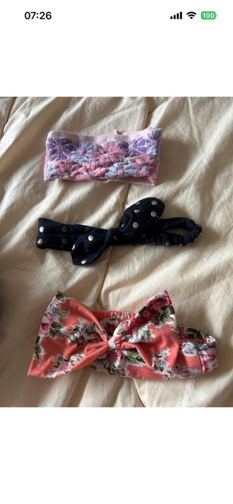 Haarband 4-7 jaar 3 stuks donkerblauw paars zalmroze, Kinderen en Baby's, Kindermode-accessoires, Zo goed als nieuw, Ophalen of Verzenden