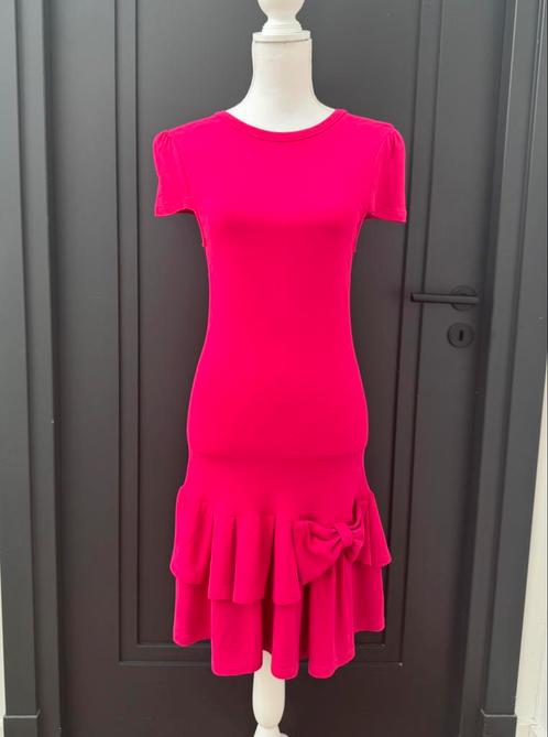 ZGAN! Red Valentino fuchsia roze strik jurk mt S - 36, Kleding | Dames, Jurken, Zo goed als nieuw, Maat 36 (S), Ophalen of Verzenden