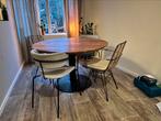 Ronde eet tafel massief accacia hout 120 cm, Huis en Inrichting, Rond, Ophalen of Verzenden, Zo goed als nieuw