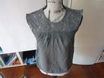 Legergroene losvallende top met kant, Only mt XS, Only, Ophalen of Verzenden, Zo goed als nieuw, Zonder mouw