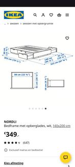 Nordli twijfelaar ikea wit 140x200, Ophalen, Wit, 140 cm, Zo goed als nieuw