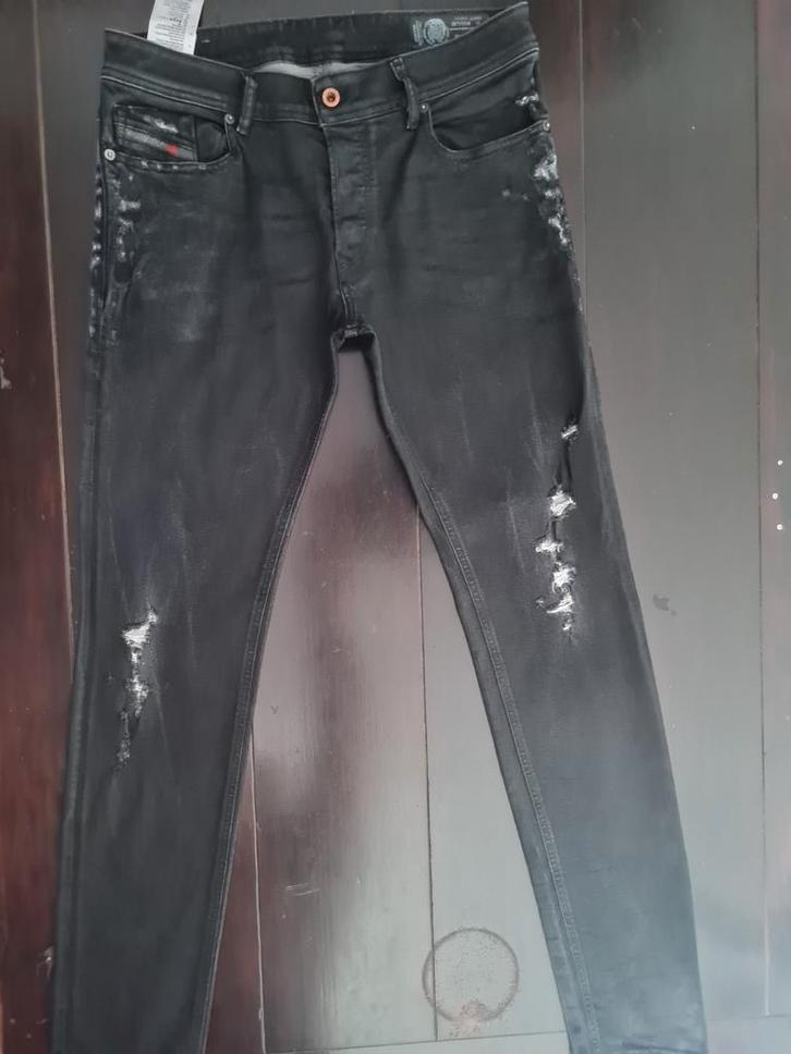 DIESEL SLEENKER SLIM SKINNY STRETCH DESTROY JEANS SIZE 33/32, Kleding | Heren, Spijkerbroeken en Jeans, Zo goed als nieuw, W33 - W34 (confectie 48/50)