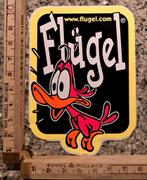 Vintage sticker Flugel strip drank shotje vogel, Ophalen of Verzenden, Zo goed als nieuw