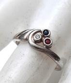 Teka Theodor Klotz mooie zilveren ring met drie steentjes 92, Ophalen, 18 tot 19, Zo goed als nieuw, Dame